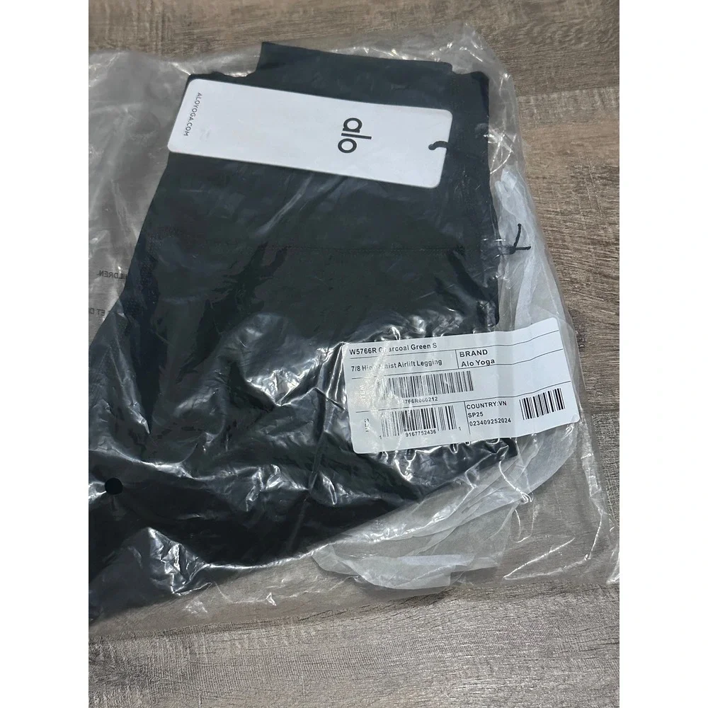 Alo Yoga 7/8 High-Waist Airlift Legging Charcoal Green Size Small NWT